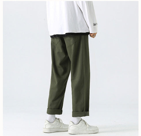 Fall Men's Straight Leg Loose Casual Denim Jean Pants